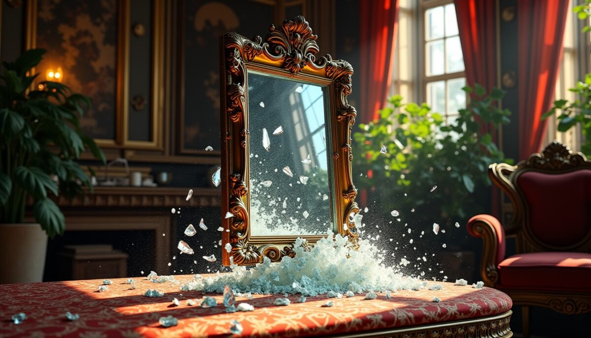 Miroir qui se brise seul : signification spirituelle et messages essentiels à découvrir