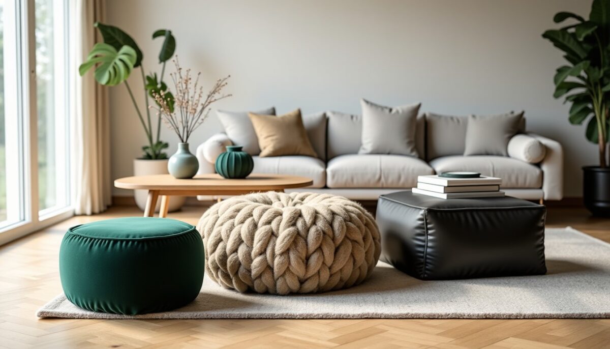 Guide pratique pour sélectionner le pouf salon idéal : allier design et confort